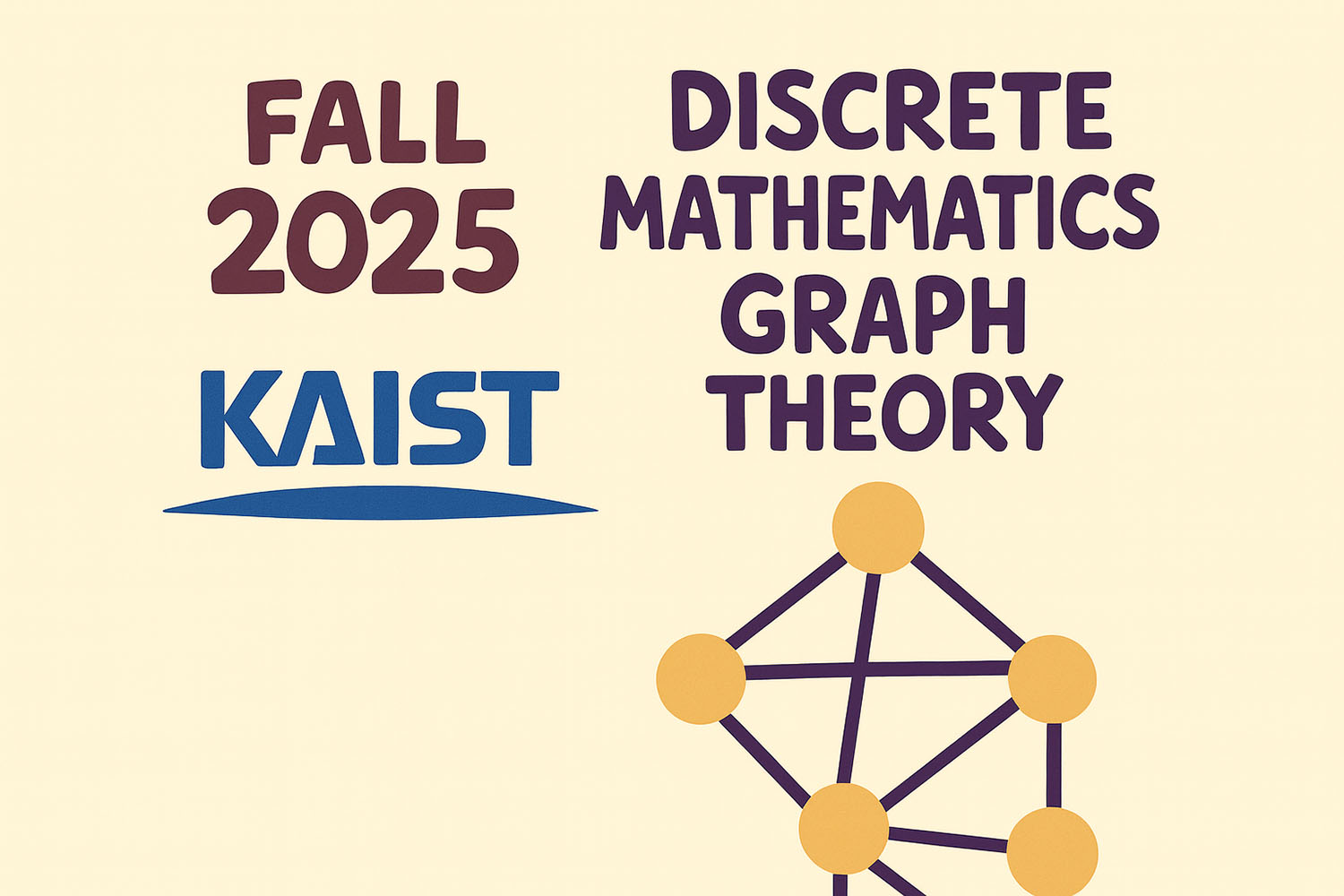KAIST에서 2025년 가을에 열리는 이산수학/그래프이론 관련 교과목